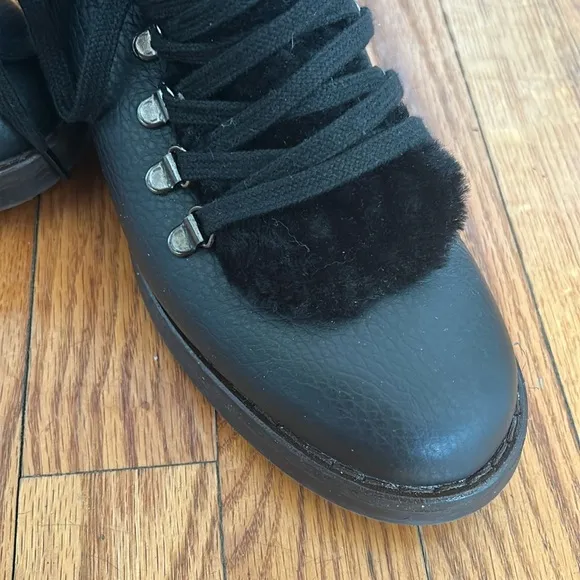 Boden Leather Fur-Lined Women's Boots