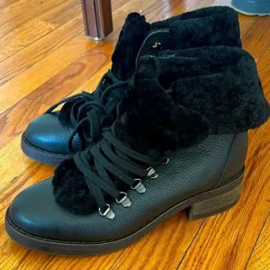 Boden Leather Fur-Lined Women's Boots