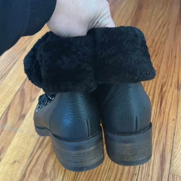 Boden Leather Fur-Lined Women's Boots