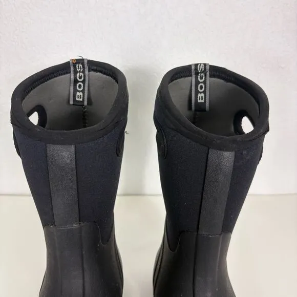 BOGS Black Classic II Pull On Insulated Winter Muck Boots Youth Size 3