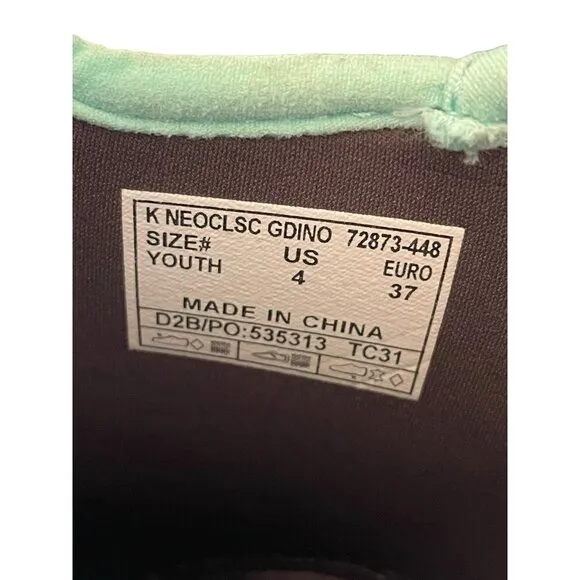 BOGS Boots Rain Winter Insulated Dinosaur Turquoise Size Youth 4