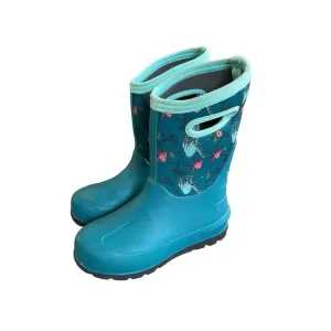 BOGS Boots Rain Winter Insulated Dinosaur Turquoise Size Youth 4