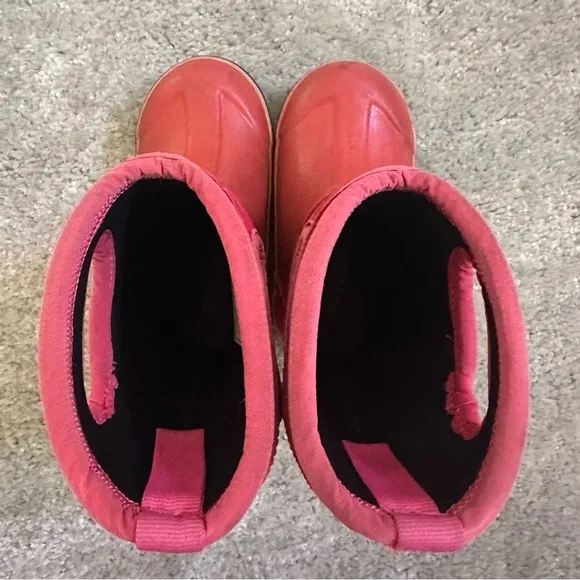 Bogs Classic Pink Red Rain &amp; Snow Boots Waterproof Insulated Little Kids size 9