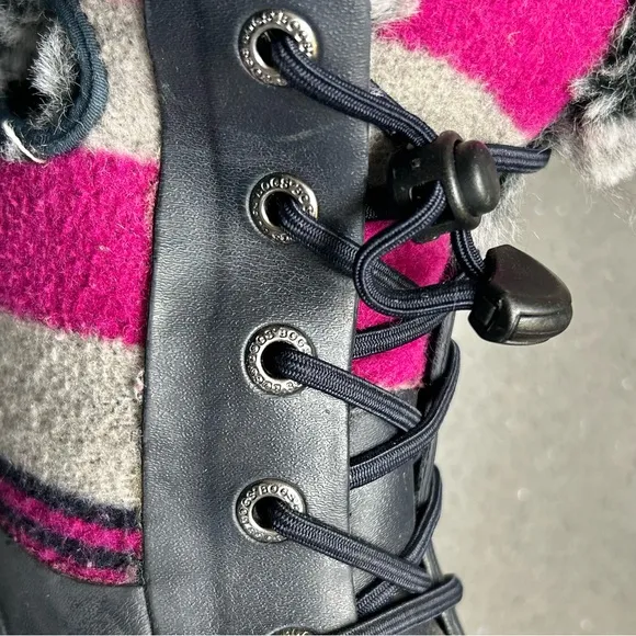 BOGS Kids Arcata Stripe Waterproof Winter Rain Snow Boots, size 13