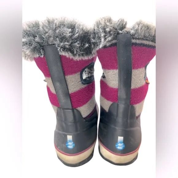 BOGS Kids Arcata Stripe Waterproof Winter Rain Snow Boots, size 13