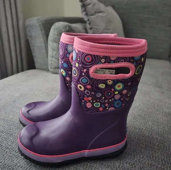 Bogs Kids Boots in Purple and Pink size 2