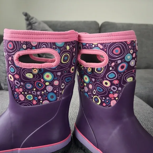 Bogs Kids Boots in Purple and Pink size 2