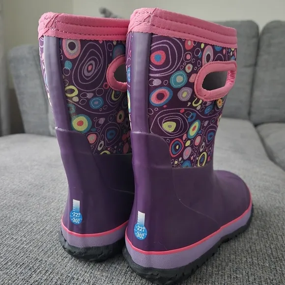Bogs Kids Boots in Purple and Pink size 2