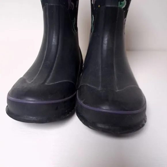 Bogs Kids Classic -30 Degree Insulated Unicorn Black Waterproof Boots Youth 5 38