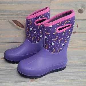 Bogs Neo-Classic Rainbows Insulated Waterproof Boots Sz 5Y or EU38