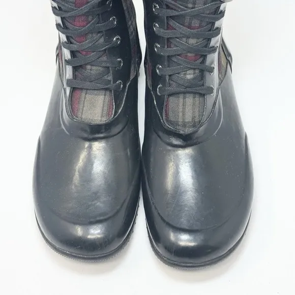 Bogs Sidney Plaid Rain Boots Women's US 10 Neo Tech Lace Up Insulated Waterproof