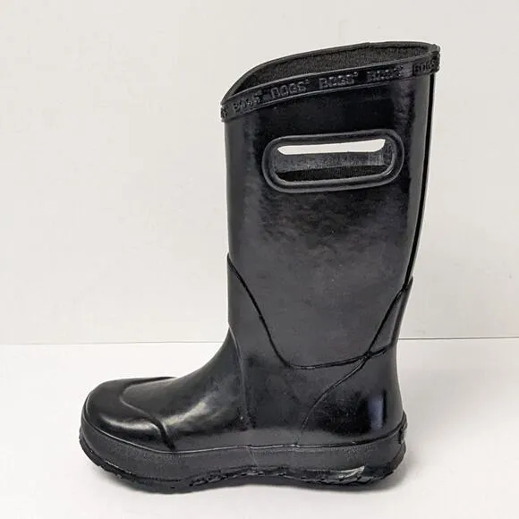 Bogs Waterproof Rain Boots, Black, Little Kids 11 M
