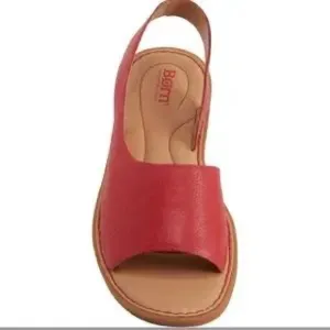 Born Inlet Sandals 11 red slingback leather back strap nautical comfy casual