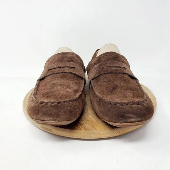 Born Melinda Shoes Womens 9 Penny Loafer Brown Suede Comfort Slip On Driving Moc