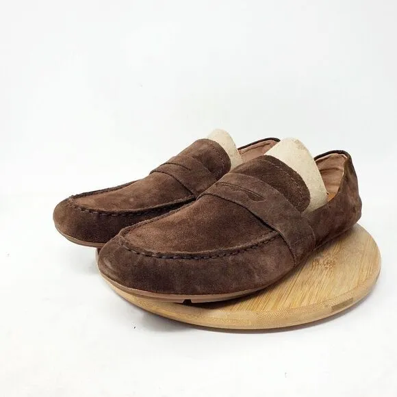 Born Melinda Shoes Womens 9 Penny Loafer Brown Suede Comfort Slip On Driving Moc