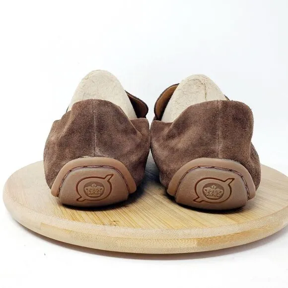 Born Melinda Shoes Womens 9 Penny Loafer Brown Suede Comfort Slip On Driving Moc