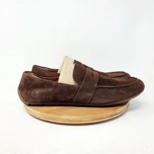 Born Melinda Shoes Womens 9 Penny Loafer Brown Suede Comfort Slip On Driving Moc