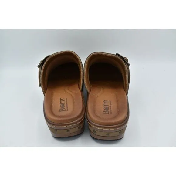 Born Womens Size 11 Banyan Grey Slip on Leather Comfort Clogs Sandals Shoes