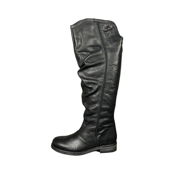 Bos &amp; Co Womens US 6.5 EU 37 Knee High Waterproof Black Leather Riding Boot NEW