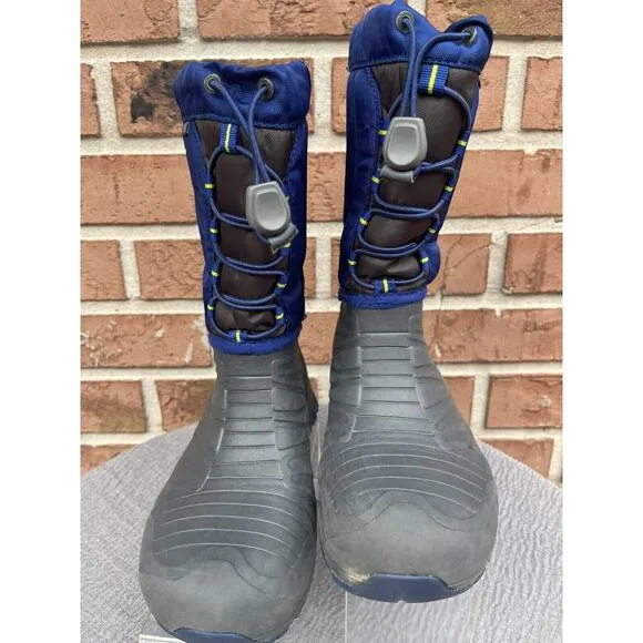 Boy's Merrell Snow Boots Waterproof Insulated Blue &amp; Gray Size 5