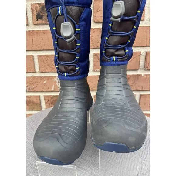 Boy's Merrell Snow Boots Waterproof Insulated Blue &amp; Gray Size 5