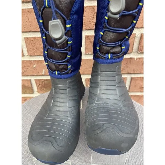 Boy's Merrell Snow Boots Waterproof Insulated Blue &amp; Gray Size 5