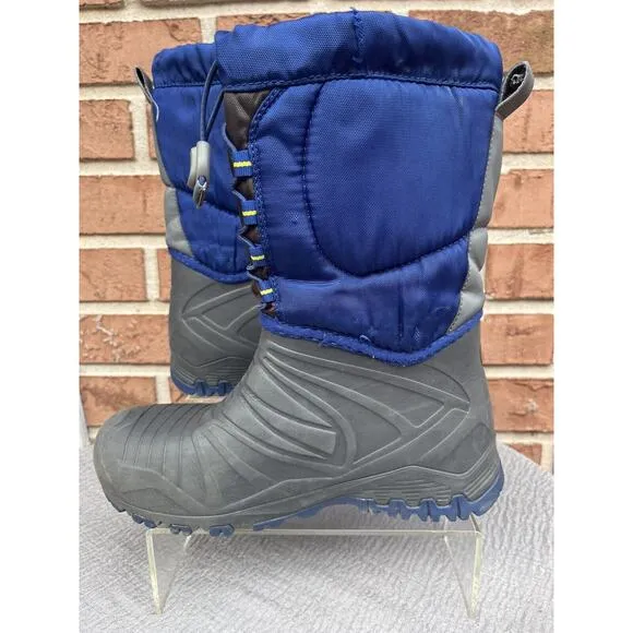 Boy's Merrell Snow Boots Waterproof Insulated Blue &amp; Gray Size 5