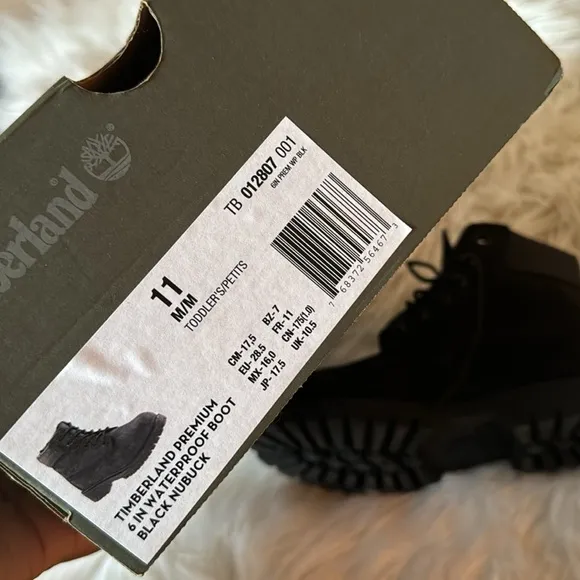 Boys Timberland 6in Waterproof Boots Black