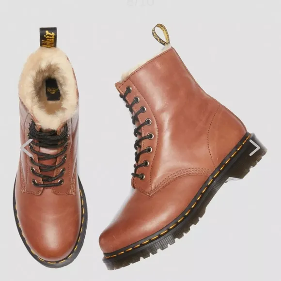 BRAND NEW DR MARTENS SERENA FAUX FUR LINED LEATHER WOMEN'S BOOTS