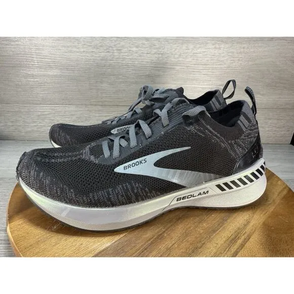 Brand New Men’s Brooks Bedlam 3 Black &amp; Silver 110343-1D-012 Size 7