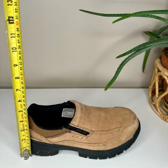 Brazos Steel Toe Slip-On Work Shoes Men 7.5 Suede Leather ASTM Certified