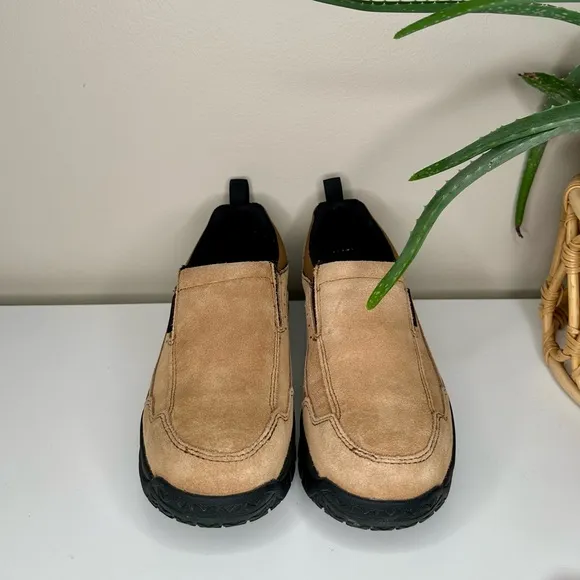 Brazos Steel Toe Slip-On Work Shoes Men 7.5 Suede Leather ASTM Certified
