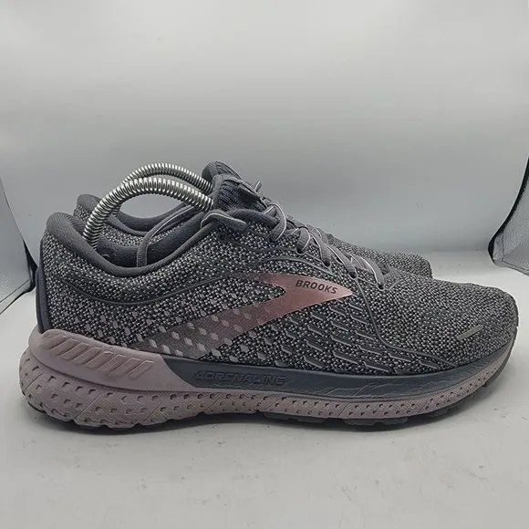 Brooks Adrenaline GTS 21 Womens 10 Gray Training Running Shoes Athletic Sneakers