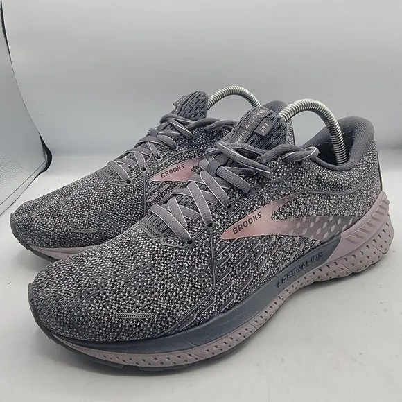 Brooks Adrenaline GTS 21 Womens 10 Gray Training Running Shoes Athletic Sneakers