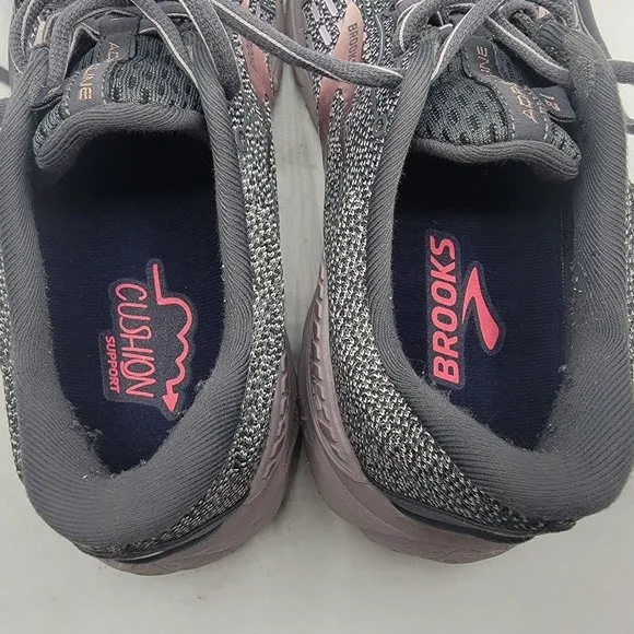 Brooks Adrenaline GTS 21 Womens 10 Gray Training Running Shoes Athletic Sneakers