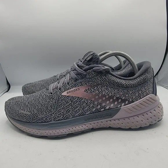 Brooks Adrenaline GTS 21 Womens 10 Gray Training Running Shoes Athletic Sneakers