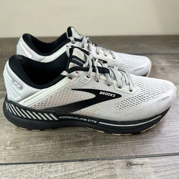 Brooks Adrenaline Gts 22 Womens Size 11.5 D Wide Shoes Sneakers Grey 1203531D035