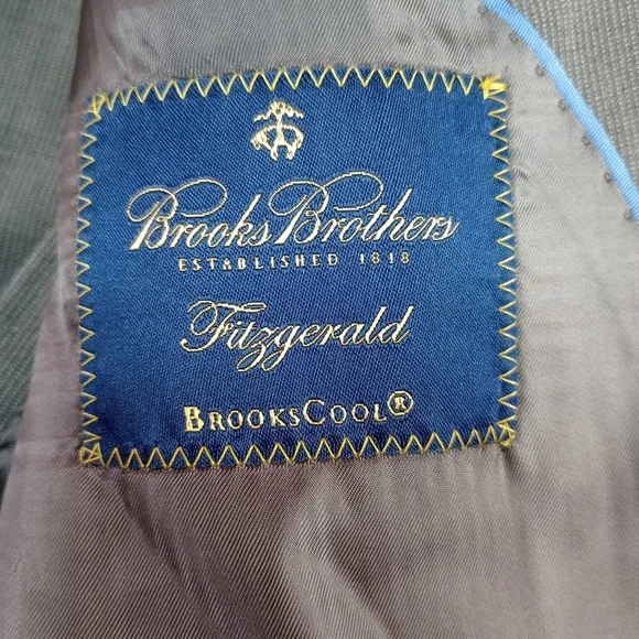 Brooks Brothers BrooksCool 42R Fitzgerald Full Canvas Half Lined Blazer Taupe