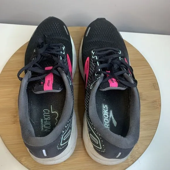 Brooks Ghost 14 Running Shoes Womens Size 9.5 Sneakers Training Athletic Black