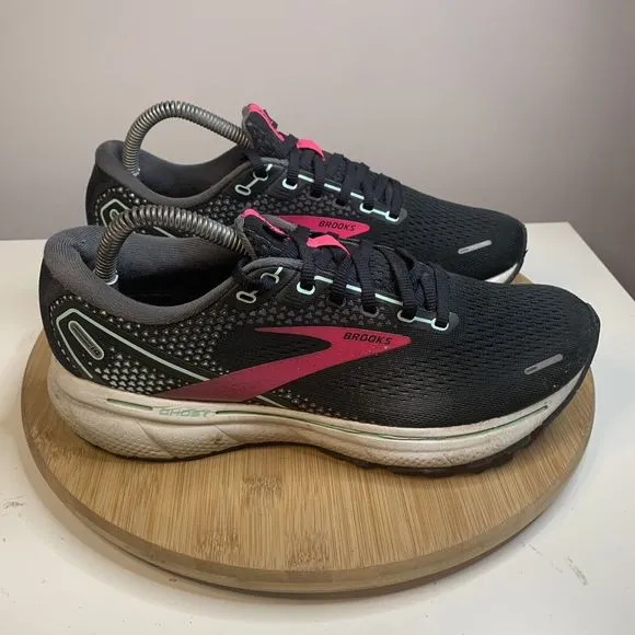 Brooks Ghost 14 Running Shoes Womens Size 9.5 Sneakers Training Athletic Black