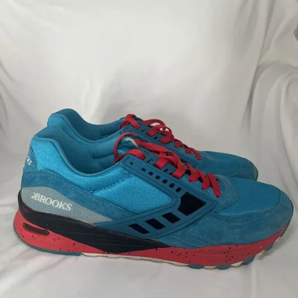 Brooks Heritage City Regent Sneakers Running Shoes Blue Red Black Mens Size 11