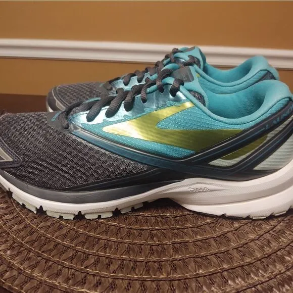 Brooks Launch 4 Women's Running Shoes Gray Green