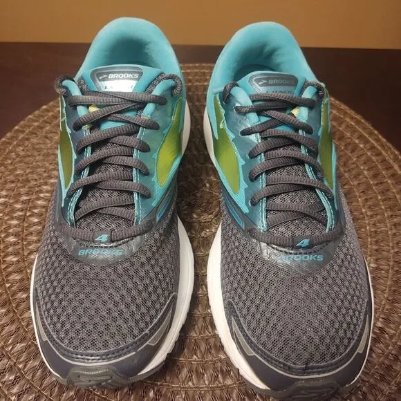 Brooks Launch 4 Women's Running Shoes Gray Green
