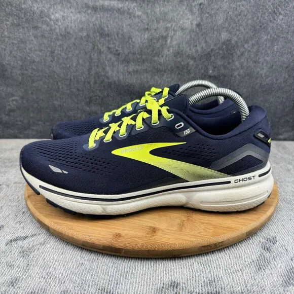 Brooks Mens Ghost 15 Size 9.5 D Shoes Blue Running Training Comfort Sneakers