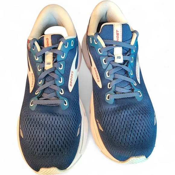 Brooks Women Ghost 15 Legion Blue/Bittersweet Athletic Shoe Size 10 1203801B497