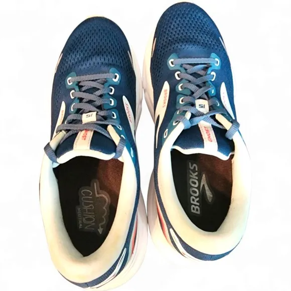 Brooks Women Ghost 15 Legion Blue/Bittersweet Athletic Shoe Size 10 1203801B497