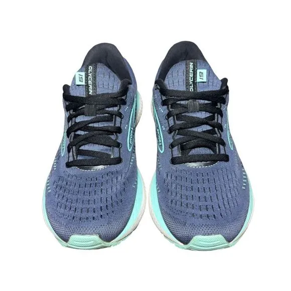 Brooks Women's Running Shoes - Navy and Mint size 8B