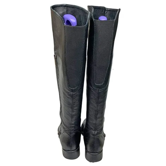 BROWNS of Canada Black Leather Insulated Knee Zip‎ Tall Boots