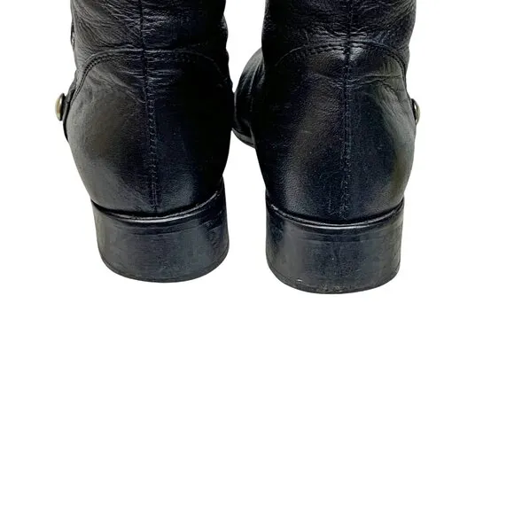 BROWNS of Canada Black Leather Insulated Knee Zip‎ Tall Boots