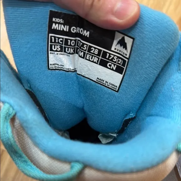 Burton Kids' Tan and Blue Snow Boots